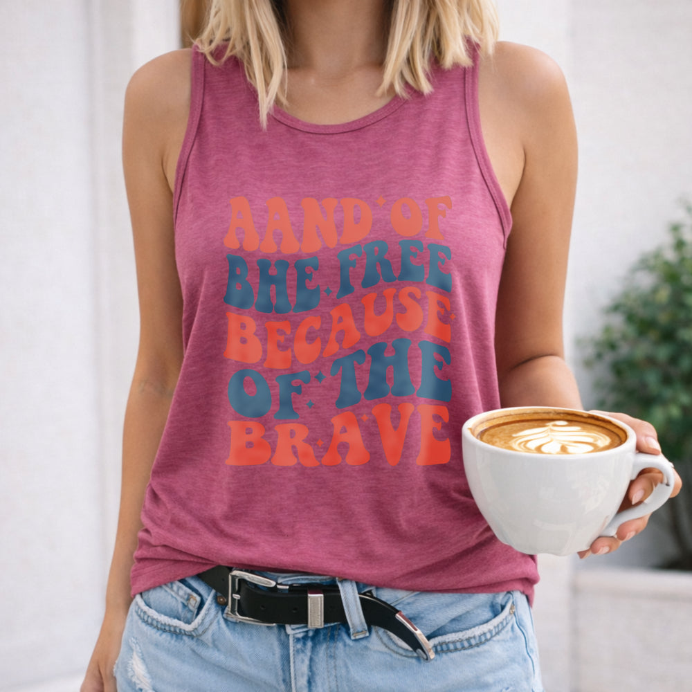 Land Of The Free Because Of The Brave Women's Tank Top