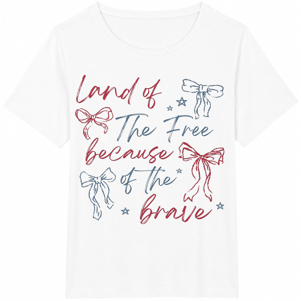Land Of The Free Because Of Brave Cotton T-Shirt product image 2