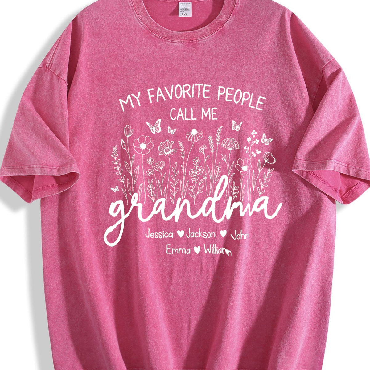 Grandma With Names Vintage Washed T-Shirt product image 7