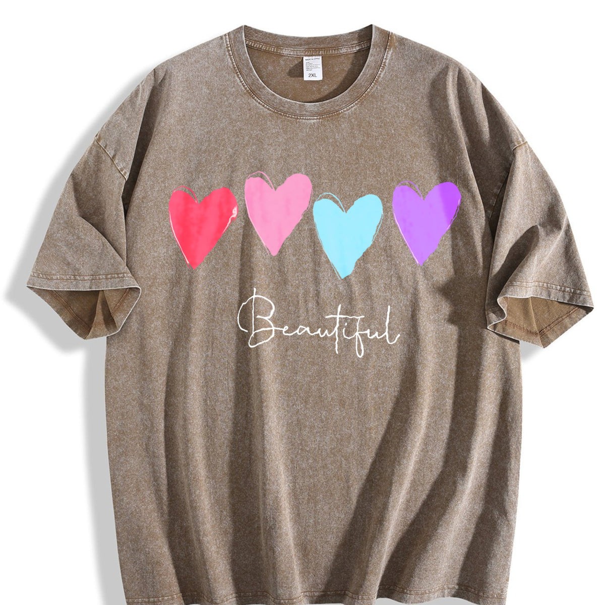 Backside With Colorful Hearts And Beautiful Text Vintage product image 3