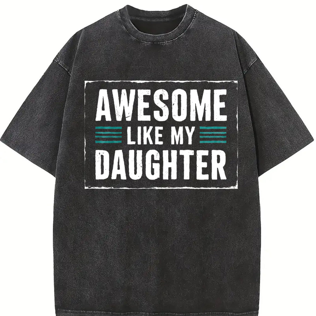 Funny Daughter Wife Slogan Vintage Washed T-Shirt product image 2