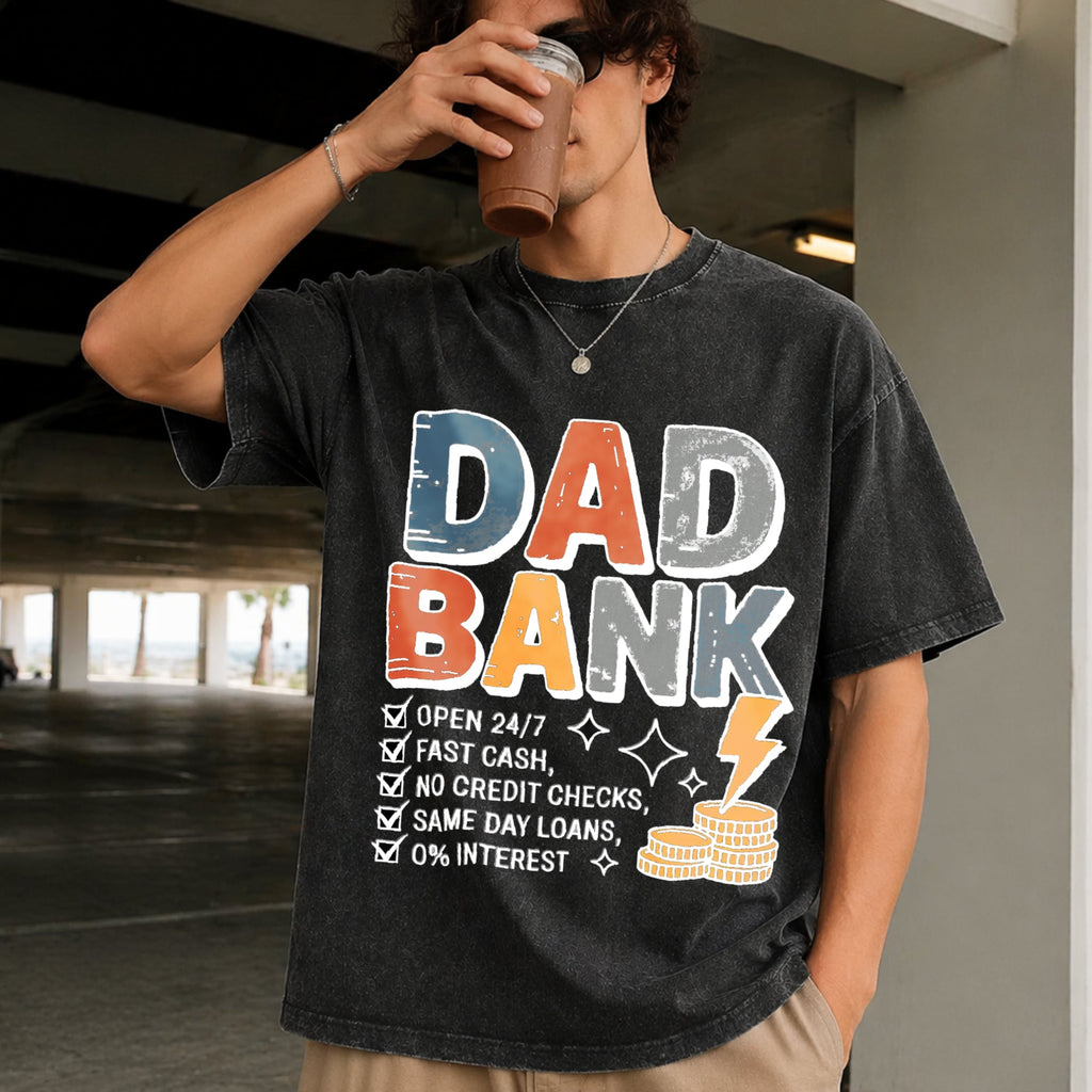 Funny Dad Vintage Washed T-Shirt product image 2