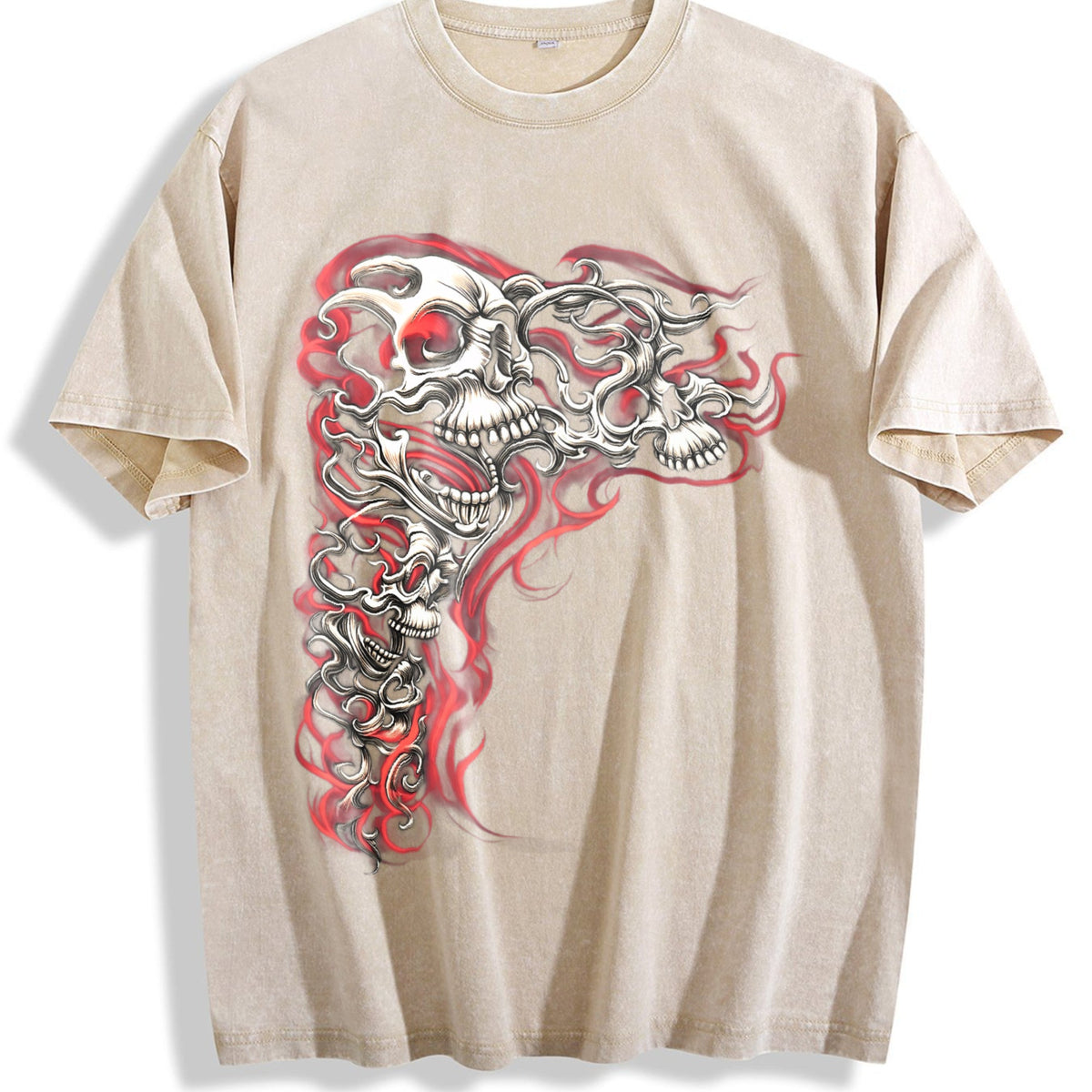 Y2K Gothic Punk Flaming Skulls Biker Grunge Affliction product image 1