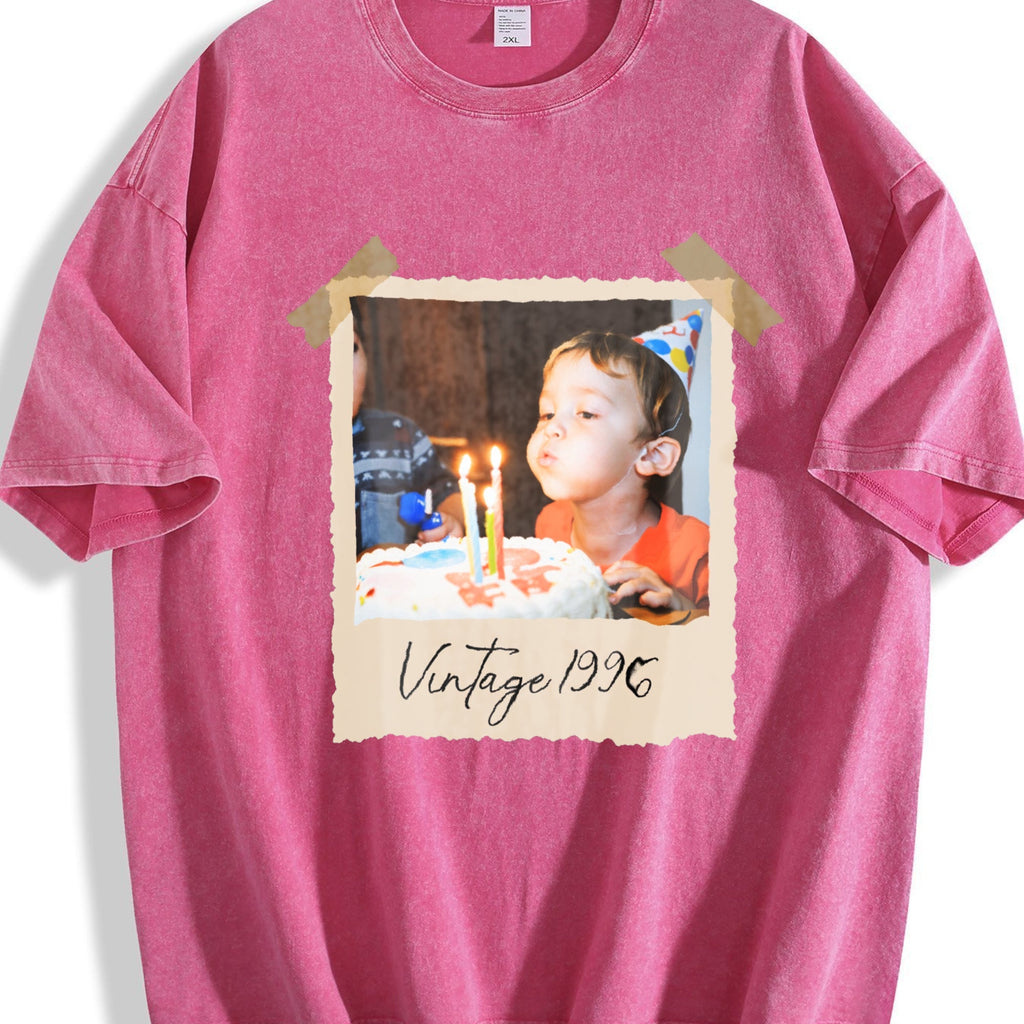 Photo And Year Vintage Washed T-Shirt product image 7