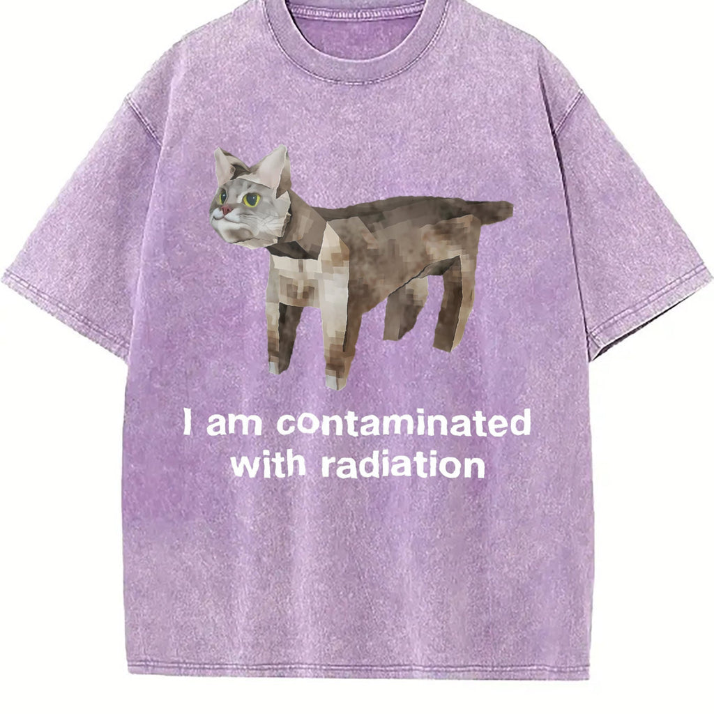 100 I Am Contaminated With Radiation Vintage Washed T-Shirt product image 6