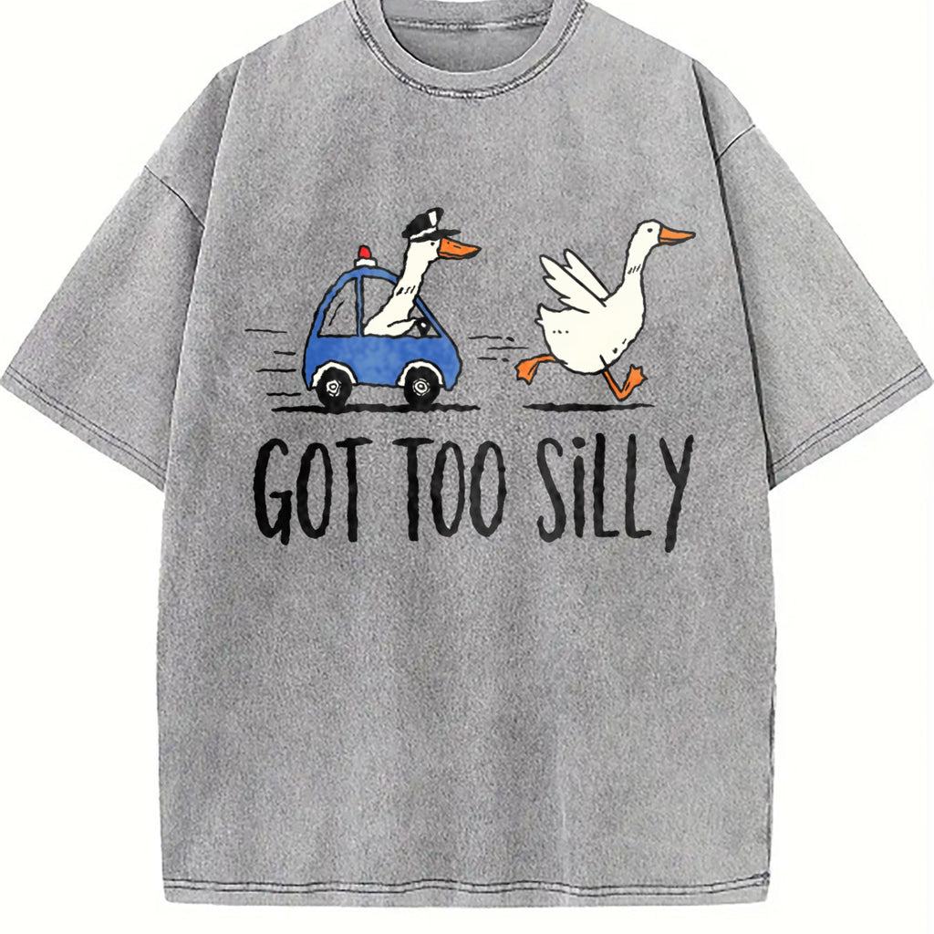 Silly Goose Funny 90s Vintage Washed T-Shirt product image 5