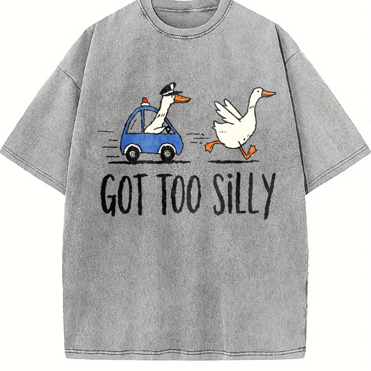 Silly Goose Funny 90s Vintage Washed T-Shirt product image 5