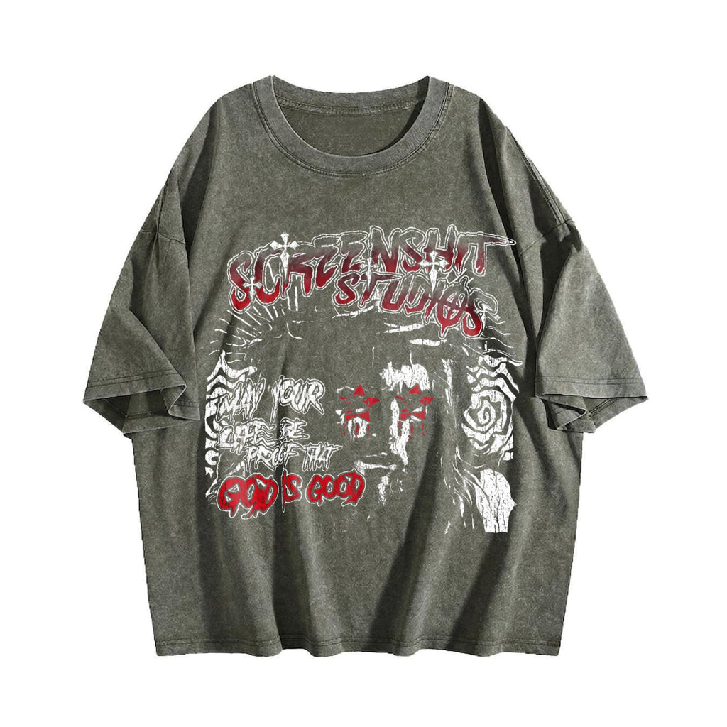 God Is Good Jesus Black Grunge Religious Vintage Washed product image 4