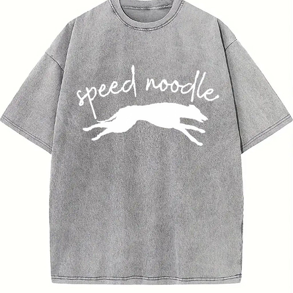 Speed Noodle Greyhound Lover Vintage Washed T-Shirt product image 5