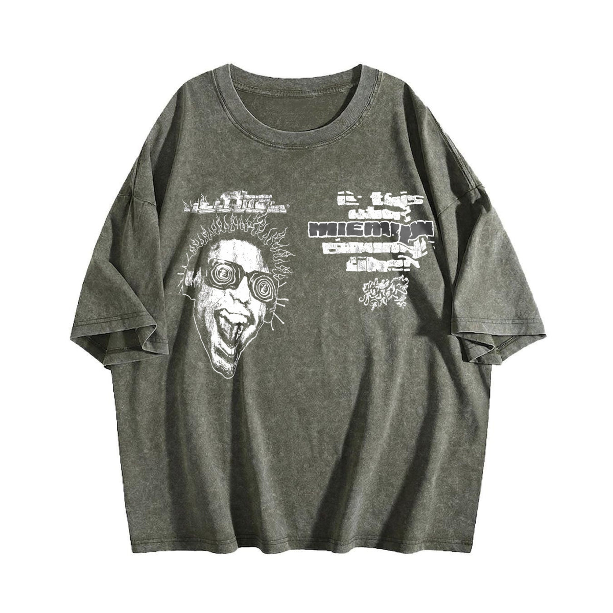 Spiral Glasses Portrait Vintage Washed T-Shirt product image 4