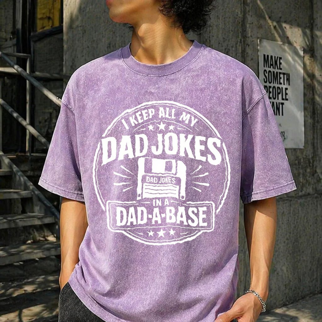 I Keep All My Dad Jokes In A Dad-a-base Vintage Washed product image 6