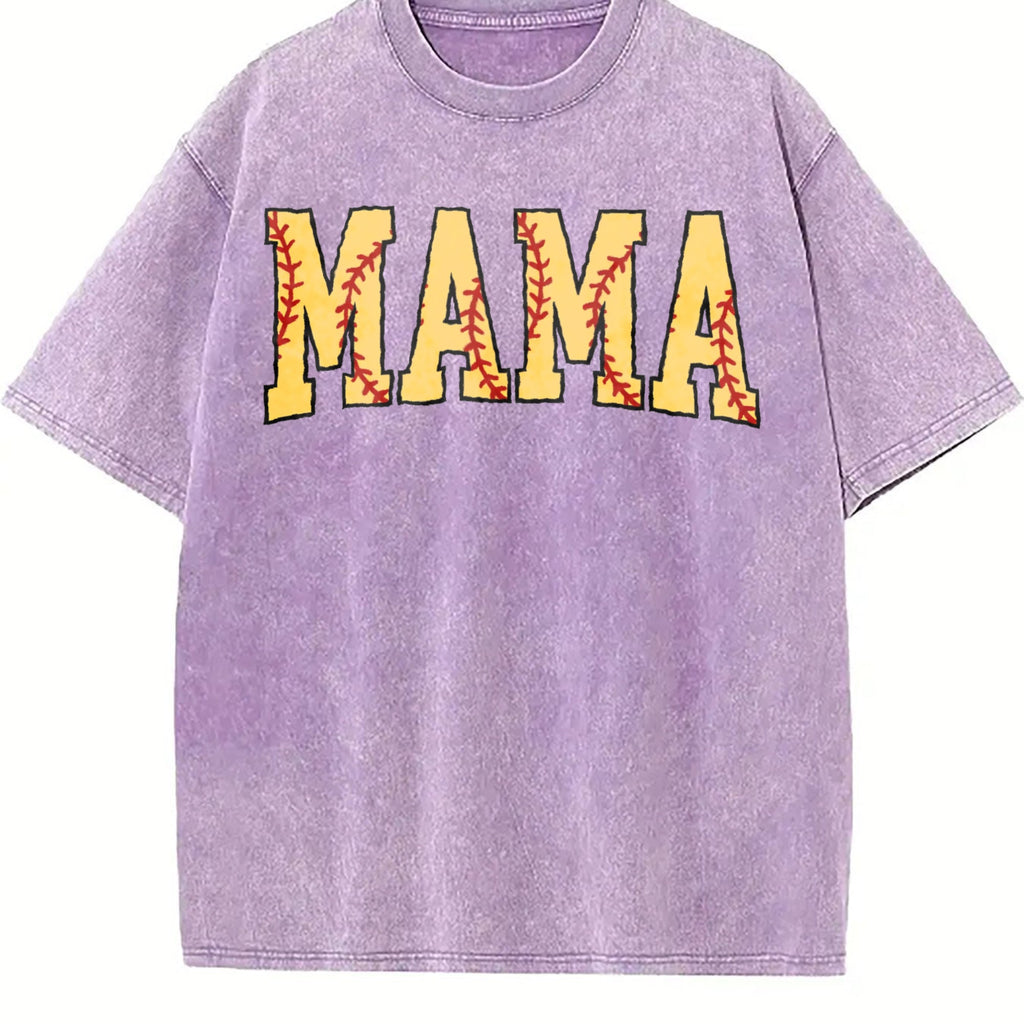 Cute Softball Mama Vintage Washed T-Shirt product image 6