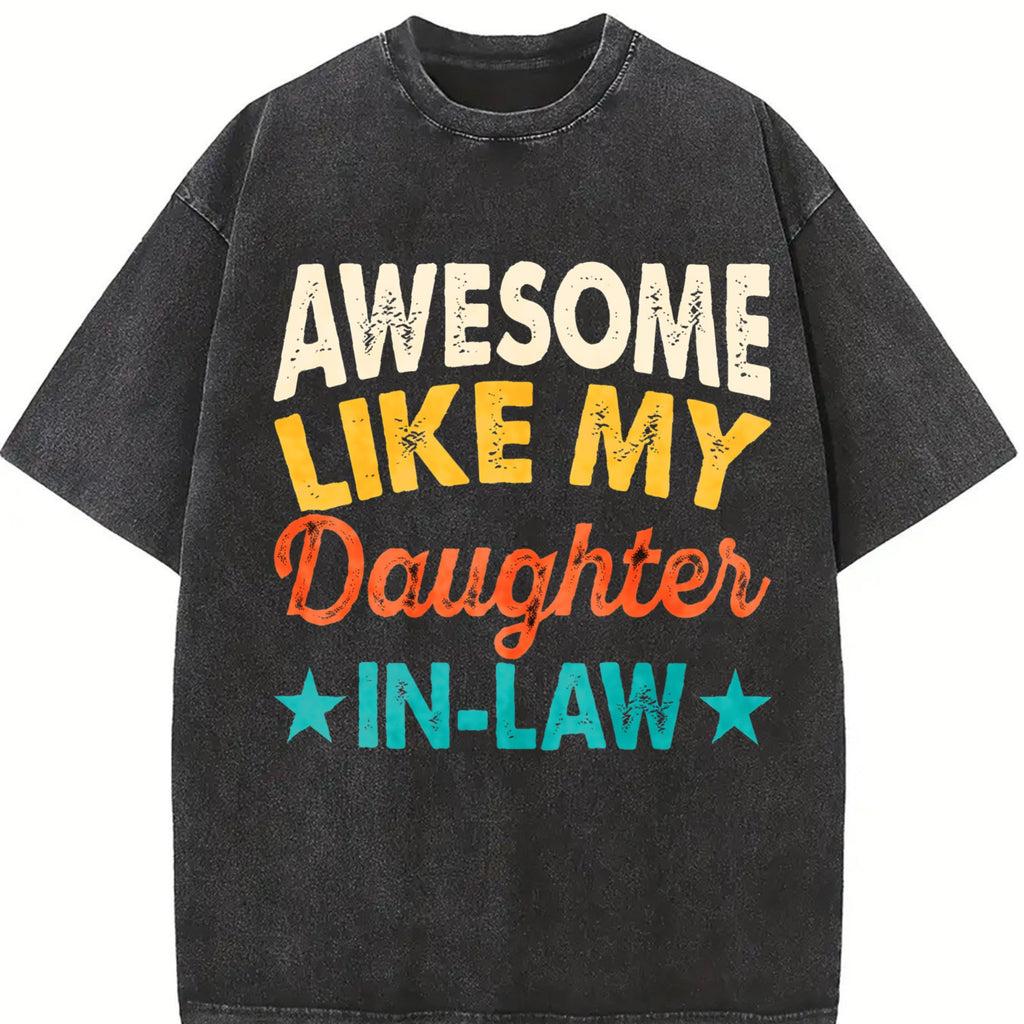 Awesome Like My Daughter In Law Vintage Washed T-Shirt product image 2