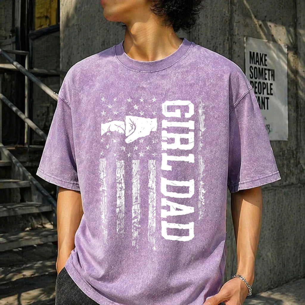 Girl Dad Vintage Washed T-Shirt product image 13