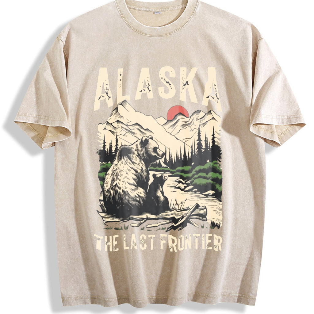 Alaska The Last Frontier Grizzly Bear 90s Vintage Washed product image 1