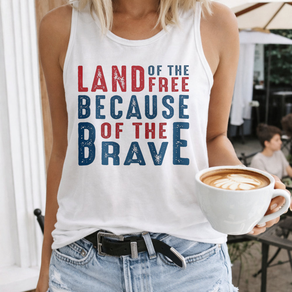 Land Of The Free Because Of The Brave Women's Tank Top