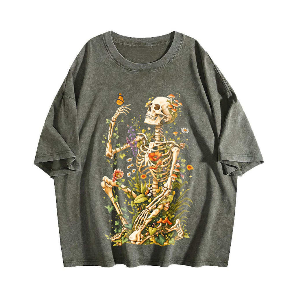 Botanical Skeleton Vintage Washed T-Shirt product image 4