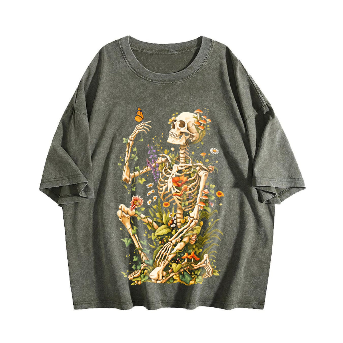 Botanical Skeleton Vintage Washed T-Shirt product image 4