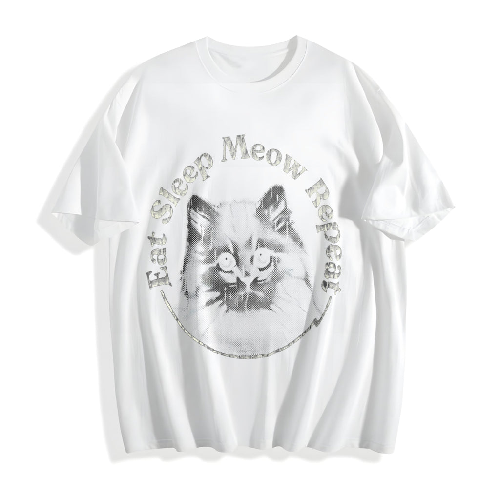 Eat Sleep Meow Repeat Funny Cute Kitten Lovers For Ladies product image 2