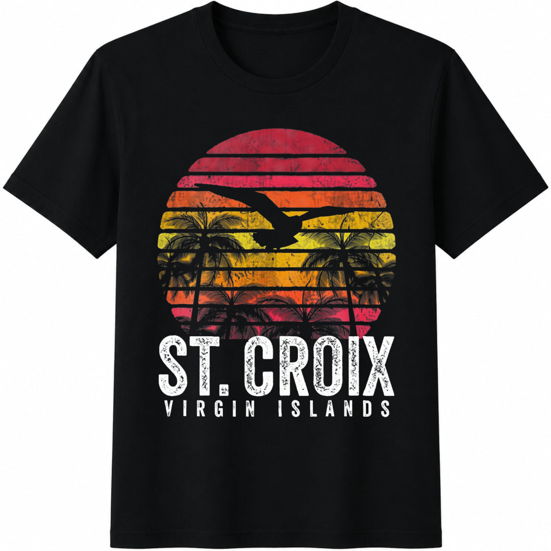 St Croix Sunset Beach Island Mazezy De Cotton T-Shirt product image 1