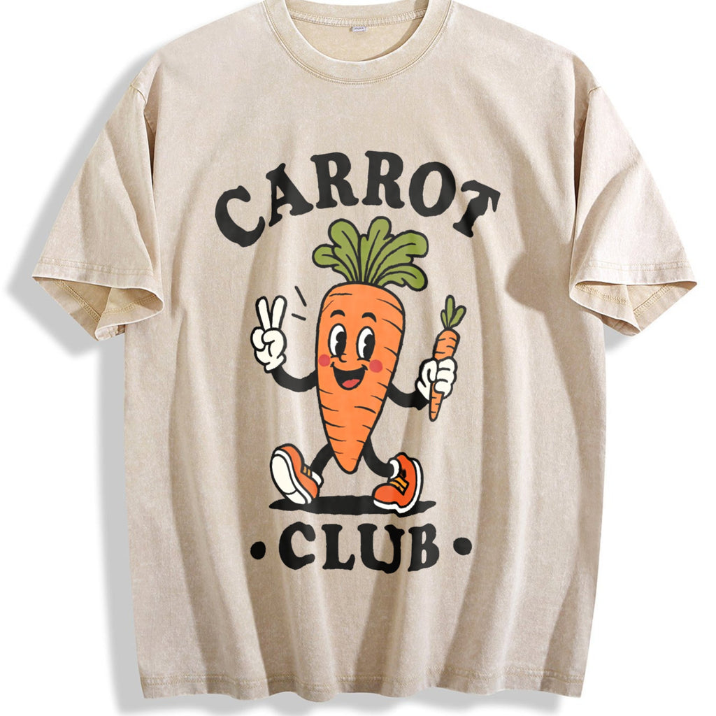 Carrot Club Funny Veggie Lover Cartoon Vintage Washed product image 1