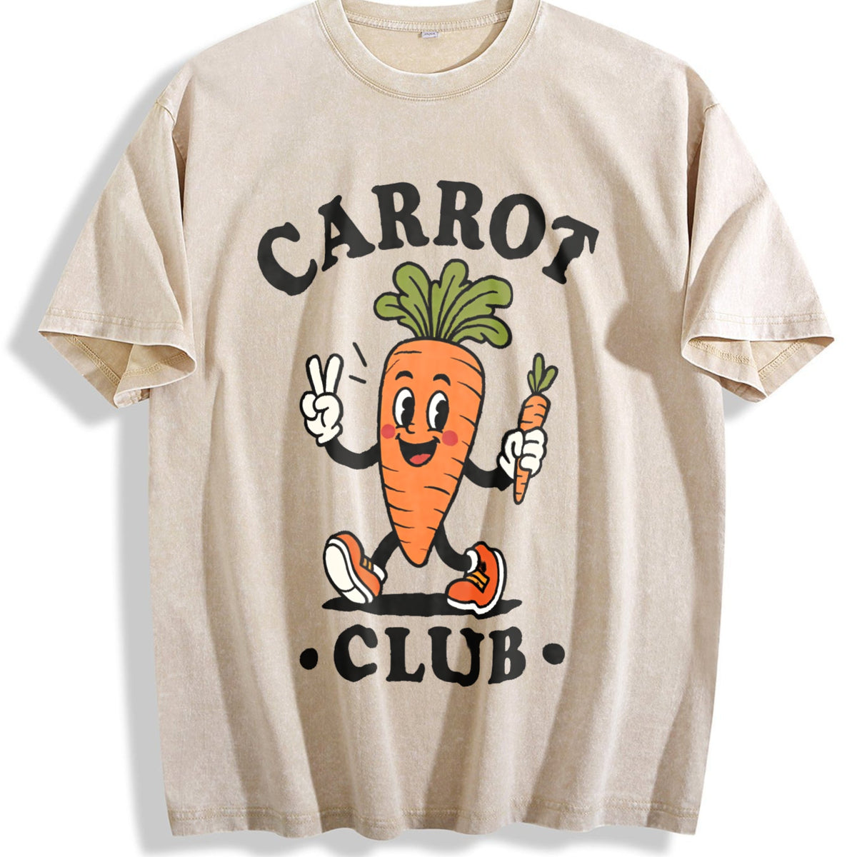 Carrot Club Funny Veggie Lover Cartoon Vintage Washed product image 1