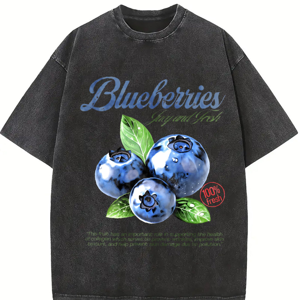 Blueberries Commercial Vintage Washed T-Shirt product image 2