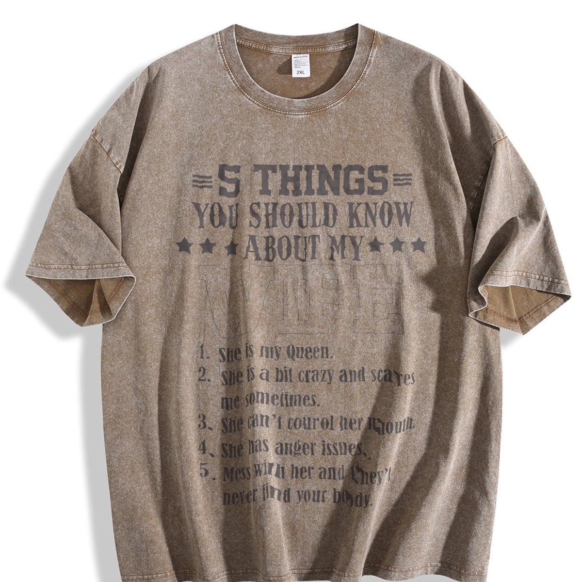 Funny Husband Vintage Washed T-Shirt product image 3