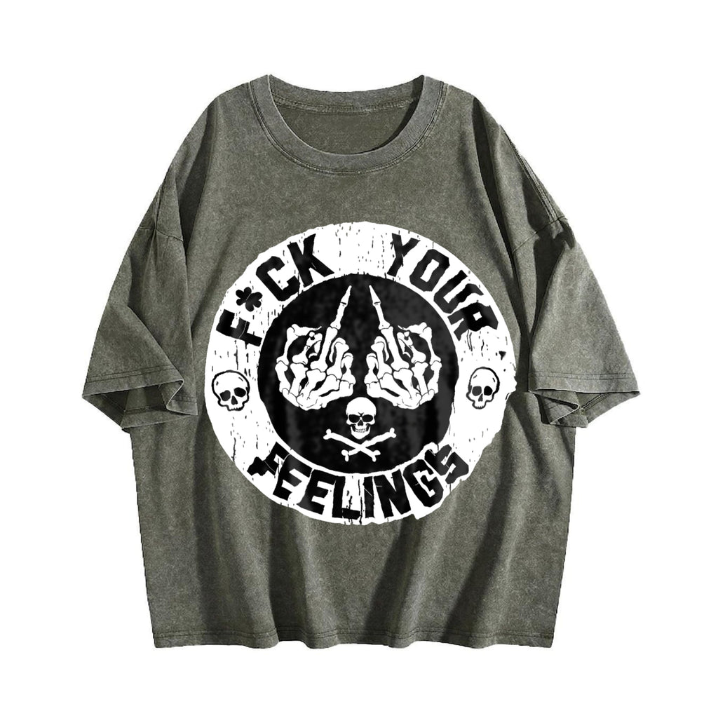 F Ck Your Feelings Skull - Bold Statement Vintage Washed product image 4