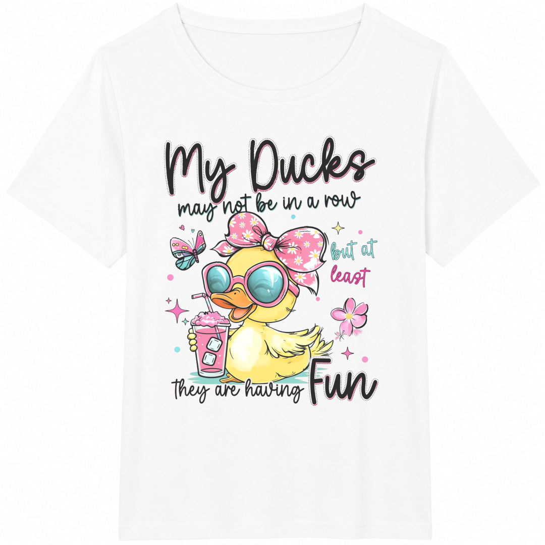 My Ducks May Not Be In A Row Cotton T-Shirt product image 2