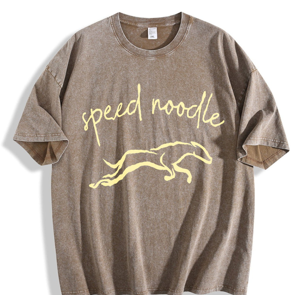 Speed Noodle Greyhound Lover Vintage Washed T-Shirt product image 3