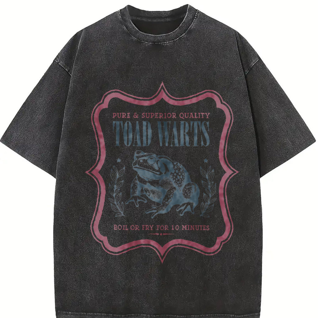 Funny Toad Warts Label 90s Vintage Washed T-Shirt product image 2