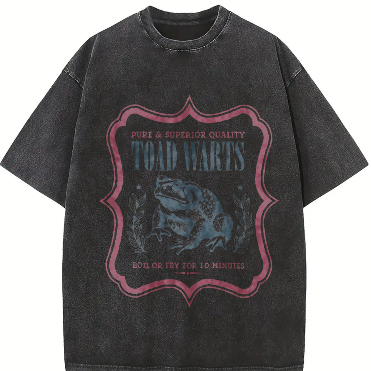 Funny Toad Warts Label 90s Vintage Washed T-Shirt product image 2