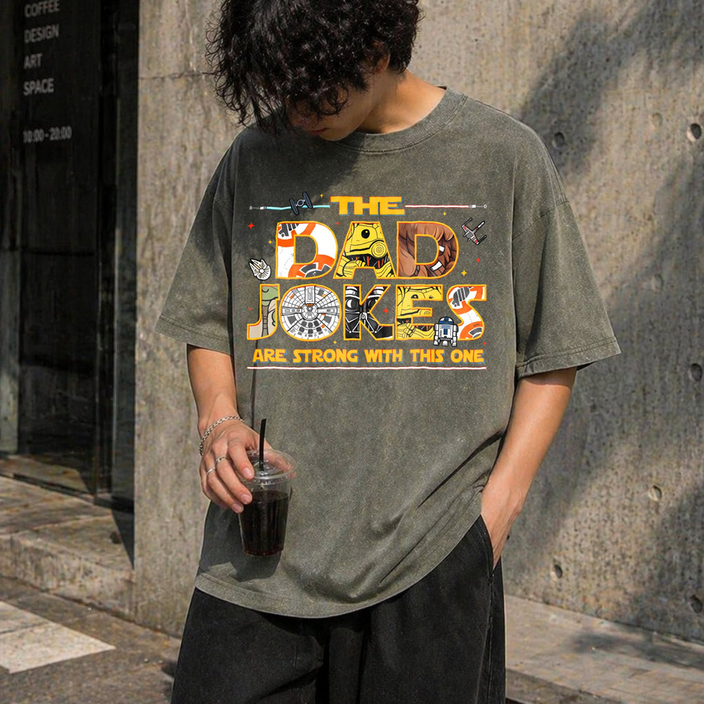 Dad Jokes Are Strong With This One Vintage Washed T-Shirt product image 4