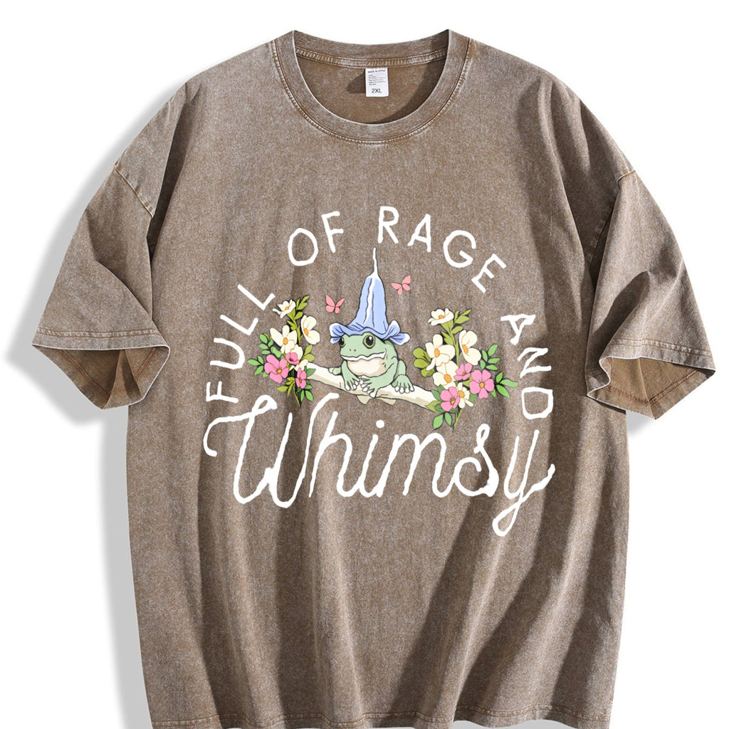 Full of Rage and Whimsy Frog Vintage Washed T-Shirt product image 3