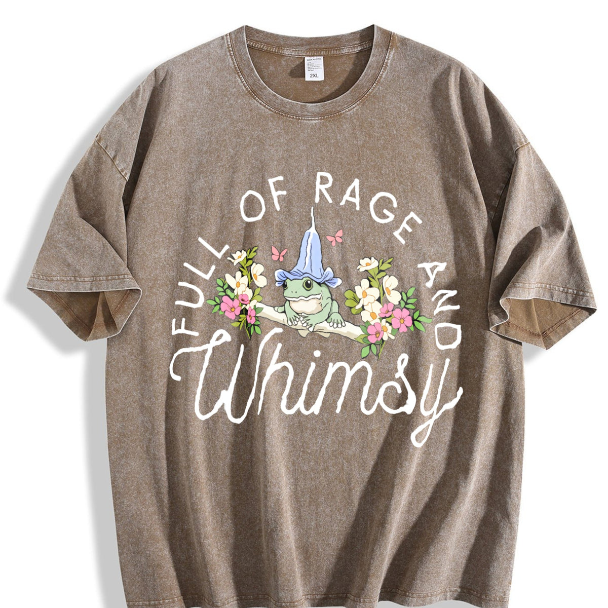 Full of Rage and Whimsy Frog Vintage Washed T-Shirt product image 3