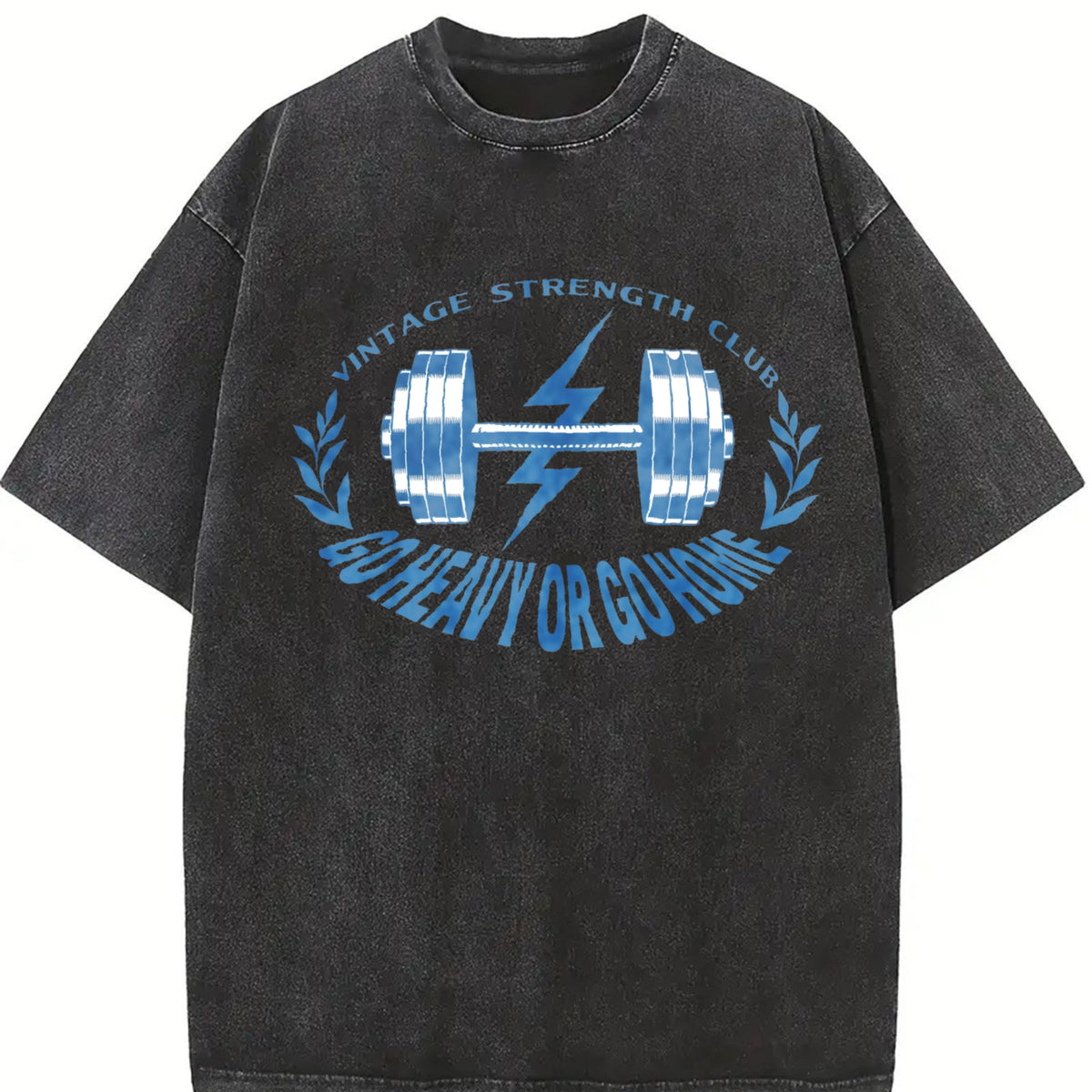 80s Gym Lover Dumbbell Fitness Vintage Washed T-Shirt product image 2