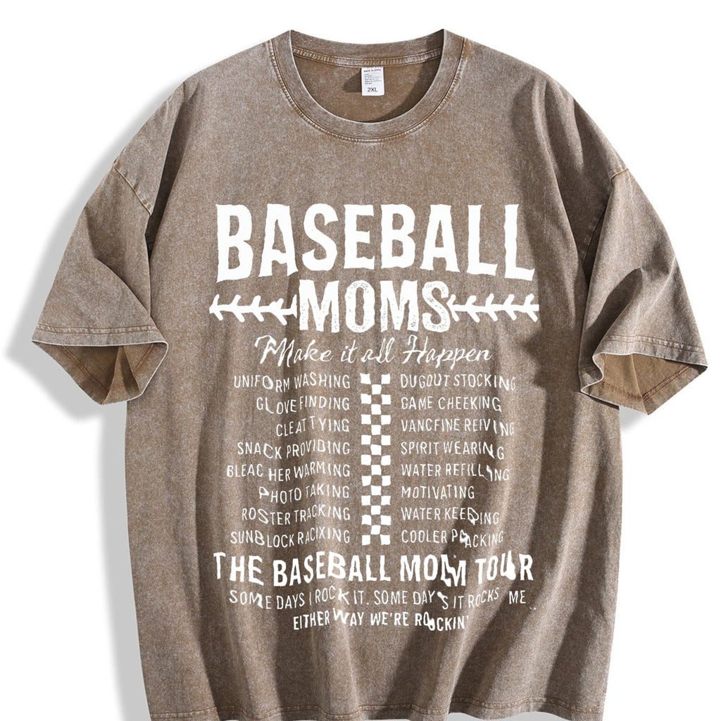 Funny Baseball Mom Vintage Washed T-Shirt product image 3