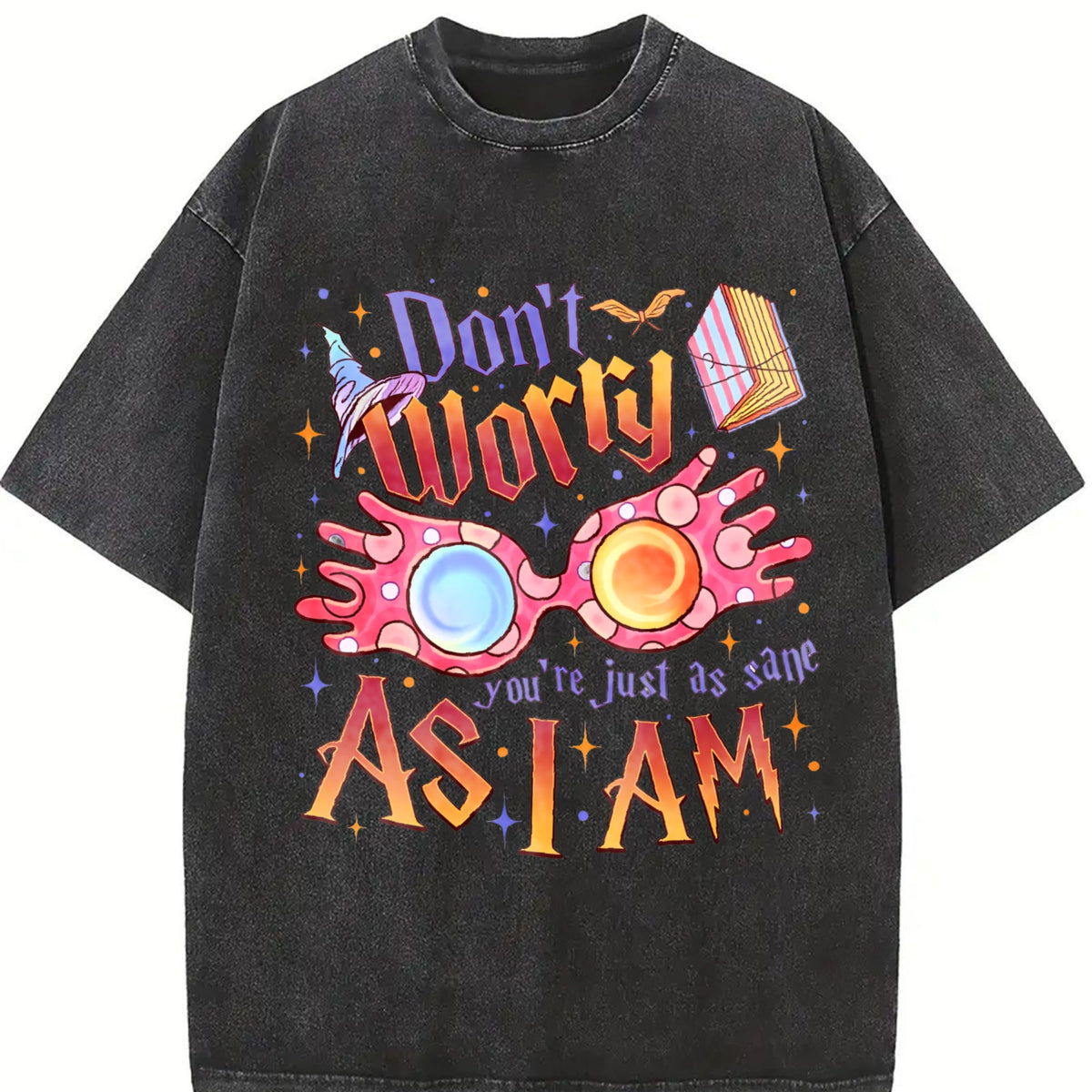 Magical Glasses Wizard Movie Vintage Washed T-Shirt product image 2