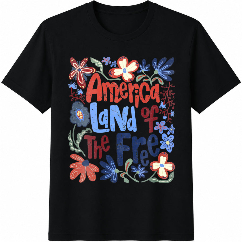 America Land Of The Free Cotton T-Shirt product image 1