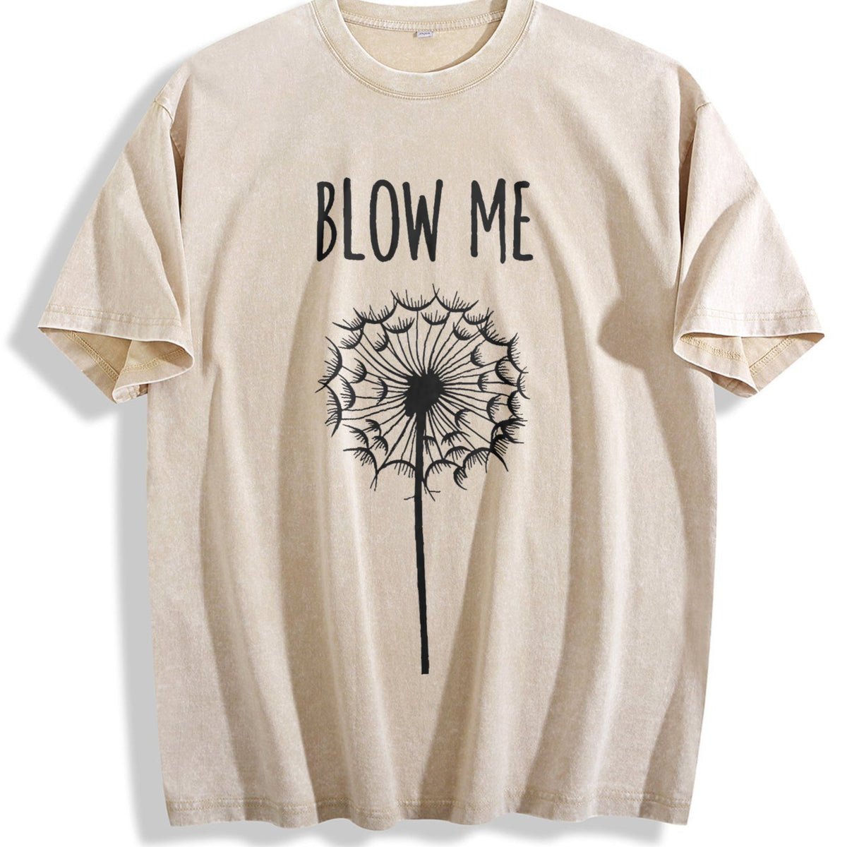 Funny Blow Me Dandelion Flower Puff Quote Vintage Washed product image 1