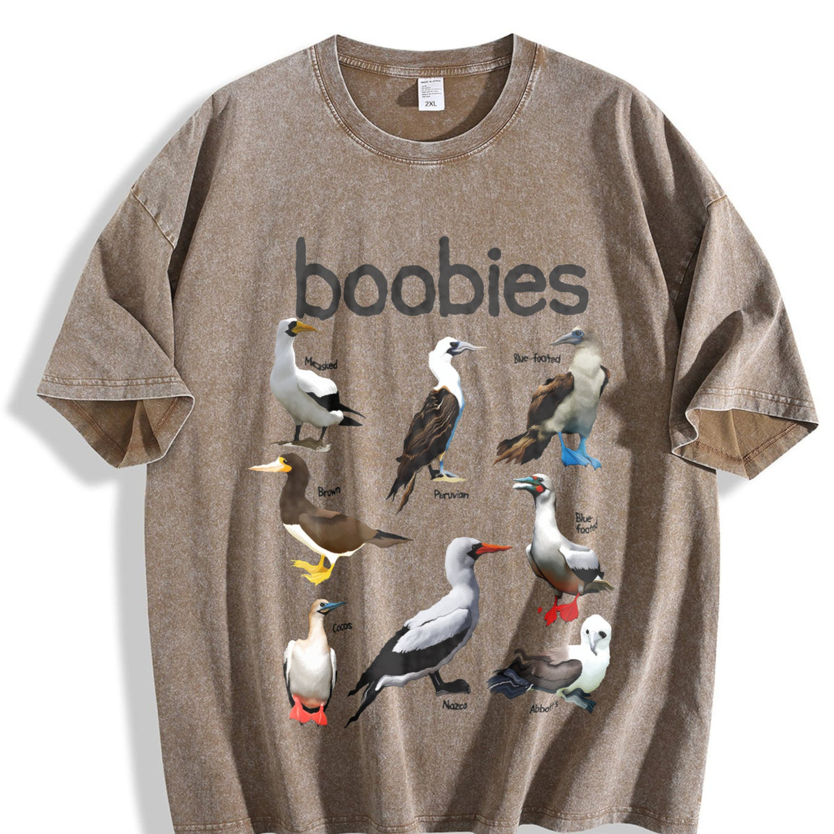 Boobies 90s Bird Vintage Washed T-Shirt product image 3