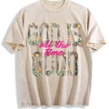 God Is Good All the Time Floral Vintage Washed T-Shirt product image 1