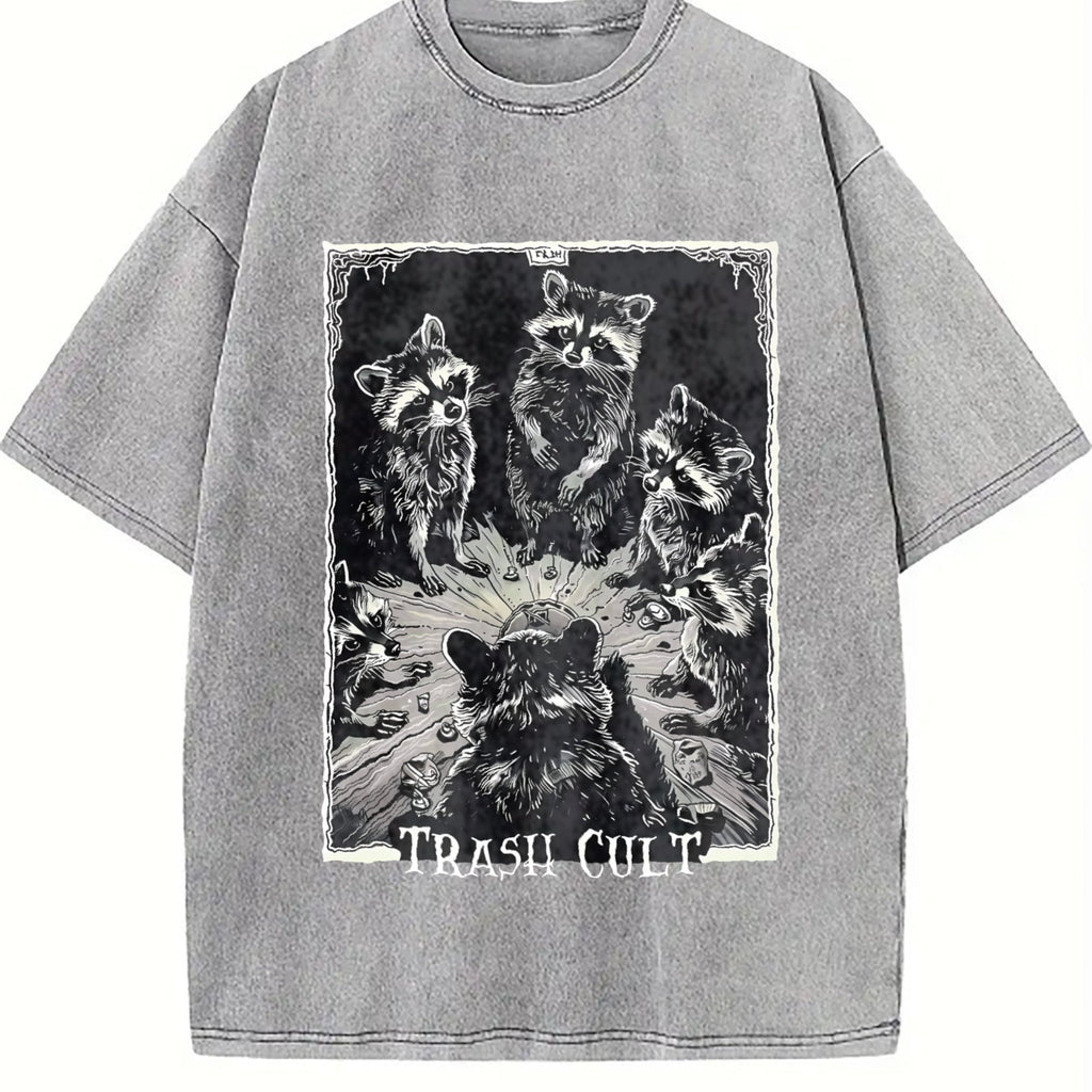 Trash Cult Raccoon Tarot Vintage Washed T-Shirt product image 5
