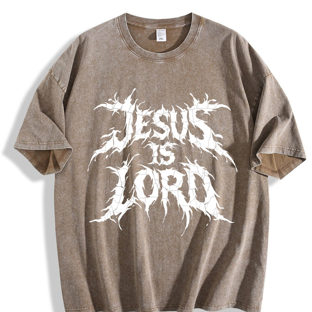 Jesus Is Lord Bold Metal Christian Faith Vintage Washed product image 3