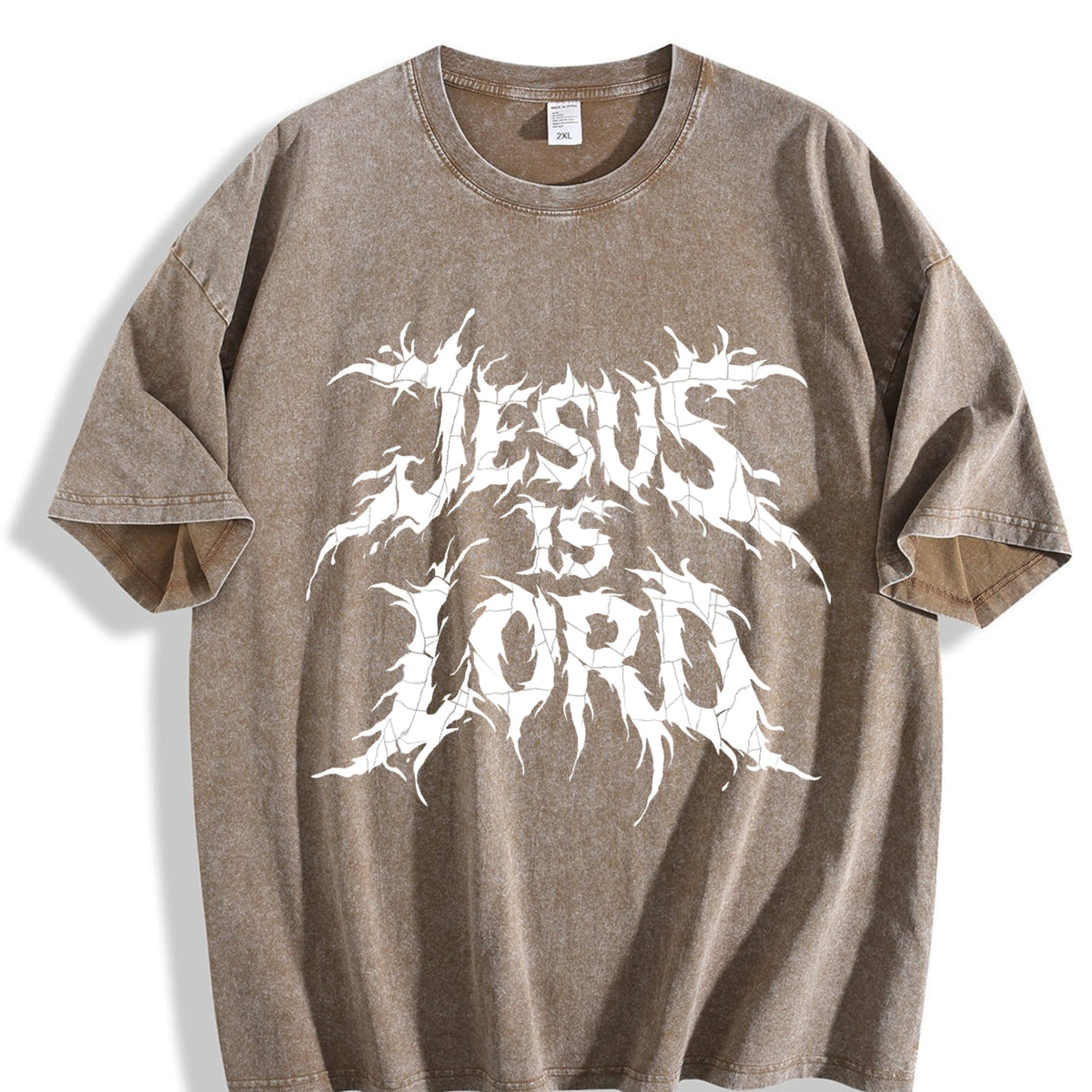 Jesus Is Lord Bold Metal Christian Faith Vintage Washed product image 3
