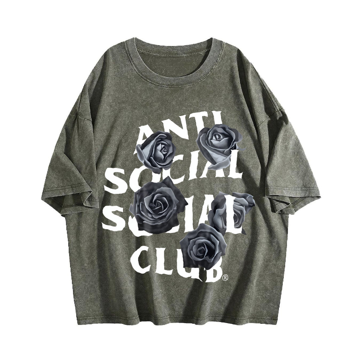 Anti Social Club Black Rose Vintage Washed T-Shirt product image 4