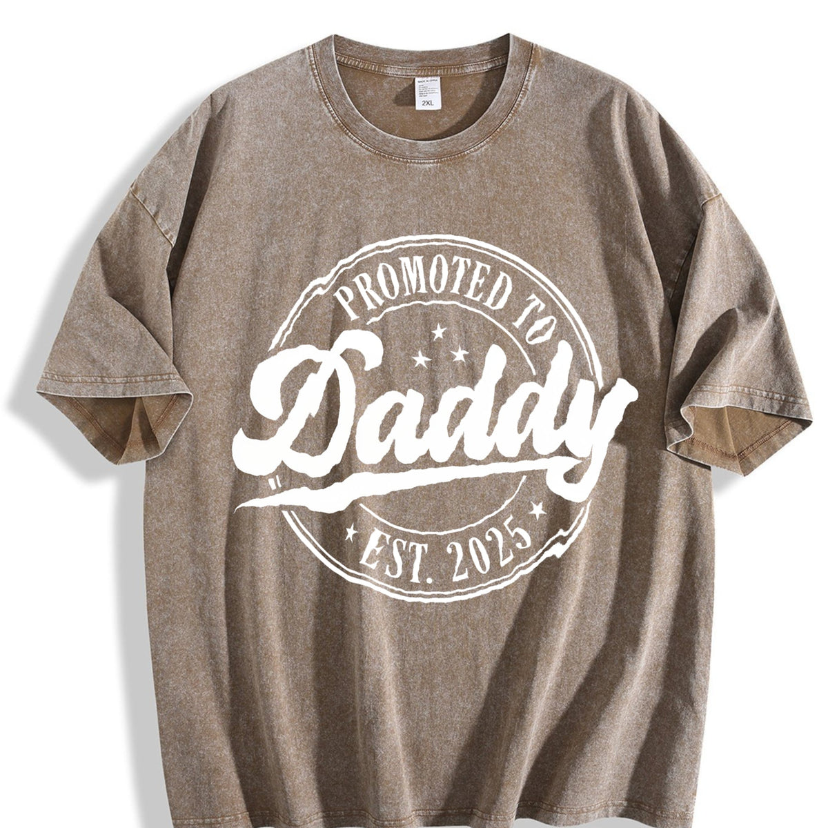 Promoted To Daddy Vintage Washed T-Shirt product image 3