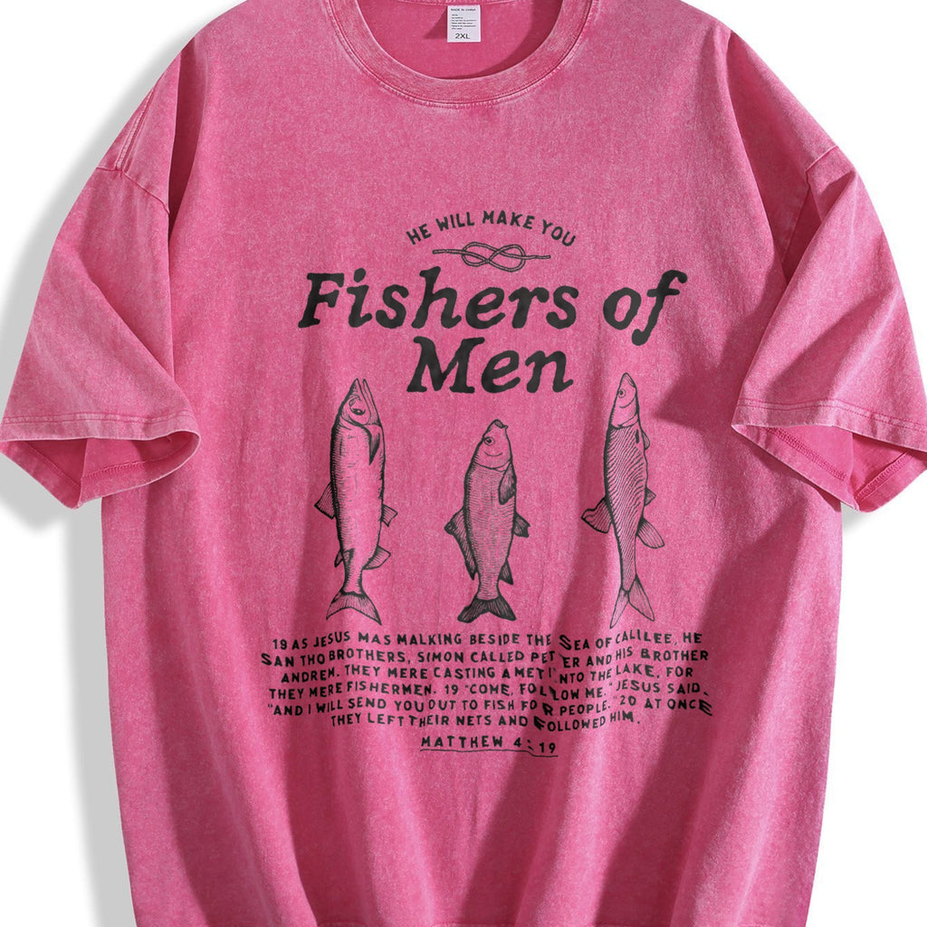 Fishers Of Christian - Vibrant Summer Vintage Washed T-Shirt product image 7