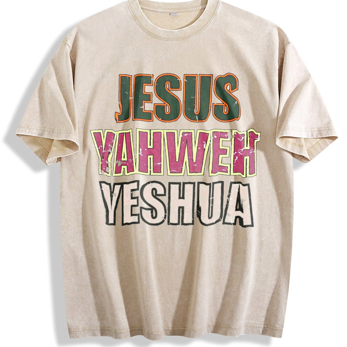 Jesus Yahweh Yeshua Religious Text Vintage Washed T-Shirt product image 1